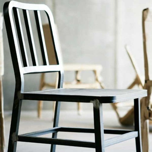 Chaise 88-METAL CHAIR II, métal et cuir