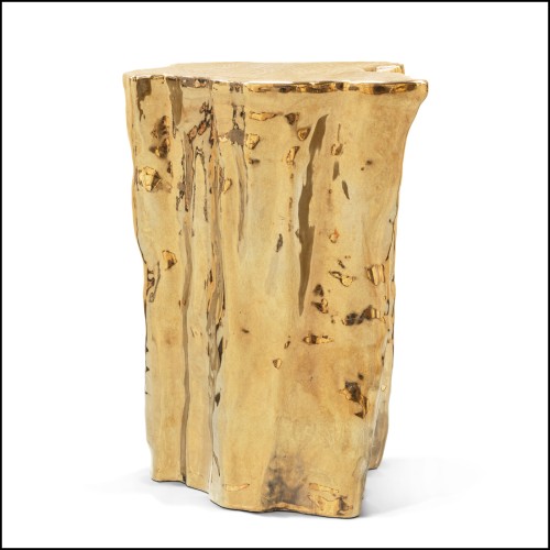 Side Table Luxury Art (Boca Do Lobo) - Heaven Gold Low Ceramic