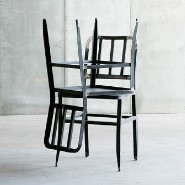 Chaise 88-METAL CHAIR II, métal et cuir