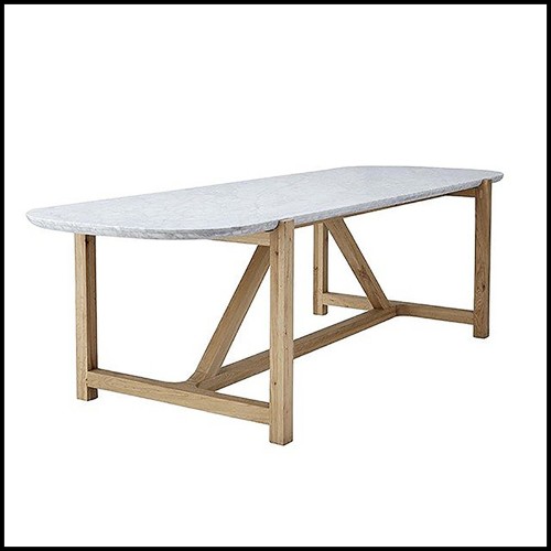 Dining Table Bleu Nature - Stoneleaf Dining Table 31- Stoneleaf  Pacific Compagnie