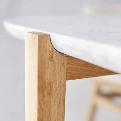 Dining Table 31 - Stoneleaf - Elegant wooden dining table with stoneleaf design - Pacific Compagnie.