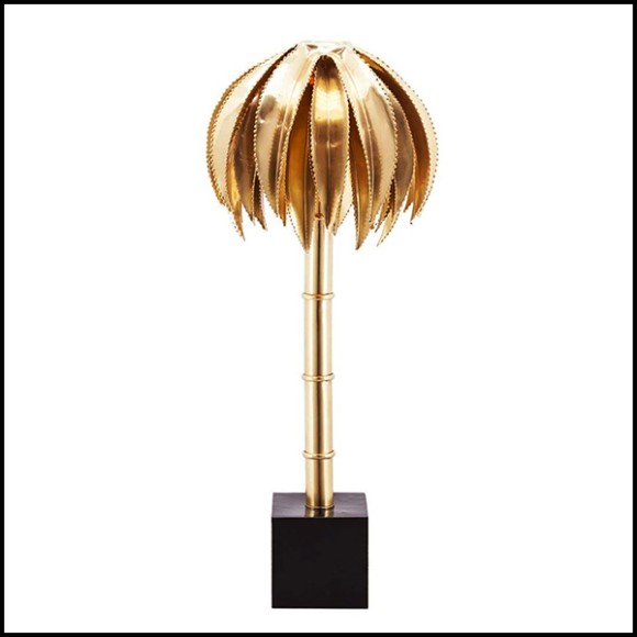Table Lamp Abhika - Brass Palms High