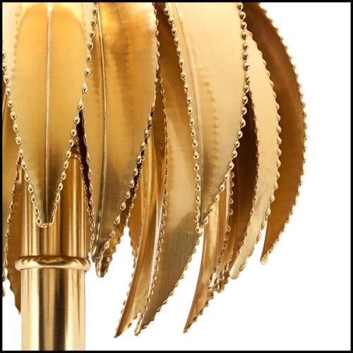 Table Lamp 162 - Brass Palms High | Luxurious brass table lamp with exotic palm inspired design - Pacific Compagnie.