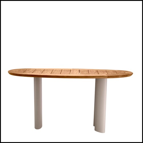 Console d'extérieur 24 - Free Form - Dessus en teck - Pacific Compagnie.