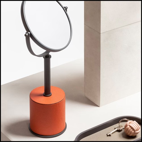 Miroir 189 - Emma Leather Stand - Cuir véritable - Pacific Compagnie.