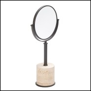 Miroir 189 - Emma Travertine Stand - Pièce unique - Pacific Compagnie.