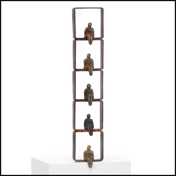 Sculpture 190 - Threshold 5 Bronze | Sculpture GARDECO-The Window - Bronze sculpture with elegant window motif - Pacific Compagn