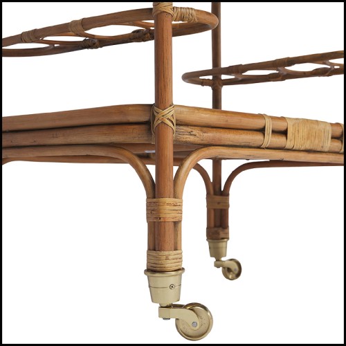 Desserte 41 - Roda Rattan - Rangement cuisine - Pacific Compagnie.