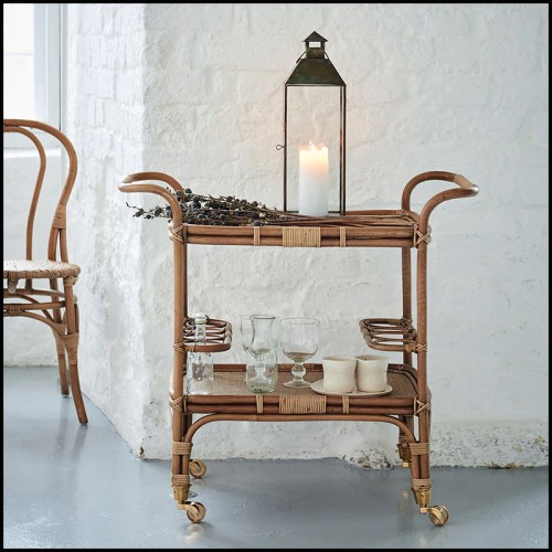 Desserte 41 - Roda Rattan - Style bohème - Pacific Compagnie.