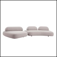 Canapé d'Extérieur 24 - Residenza Outdoor - Grey and black outdoor sofa with wooden base - Pacific Compagnie.