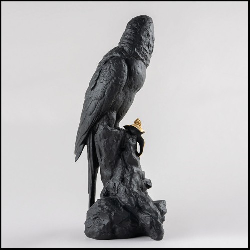 Sculpture 226- Dark and Gold Parrot