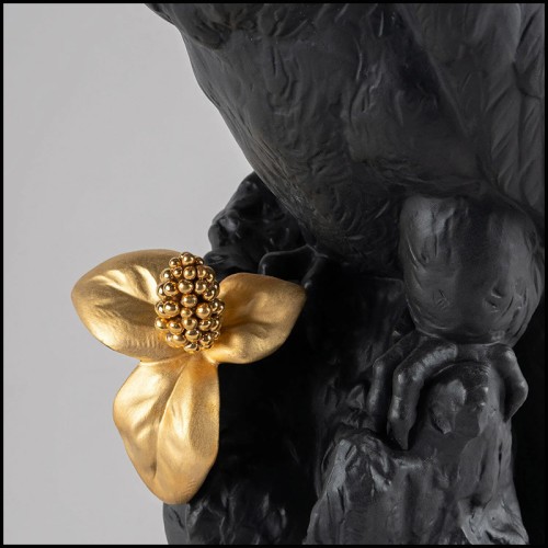 Sculpture Lladro - Dark and Gold Parrot