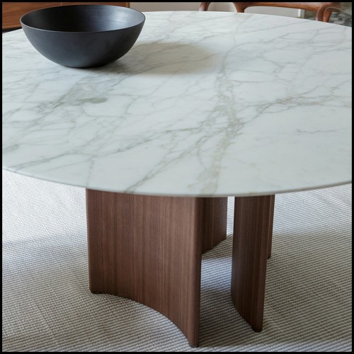 Dining Table Porada - Ornament White Marble