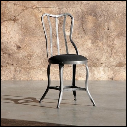 Chaise 09 - Flower | Chair Manufactori-mob. En acier brut- Flower - Flower Design Chair - Pacific Compagnie.