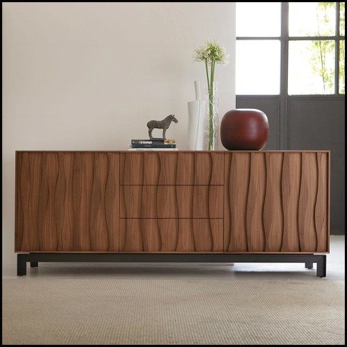 Buffet 163 - Gancho | Sideboard 163-Gancho - Elegant sideboard with marble top and sophisticated details - Pacific Compagnie.