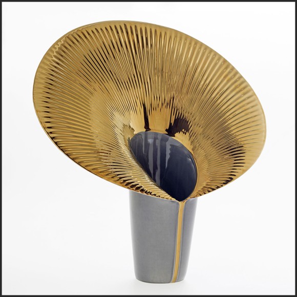 Vase 218 - Sun Leave Grey - Contemporain - Pacific Compagnie.