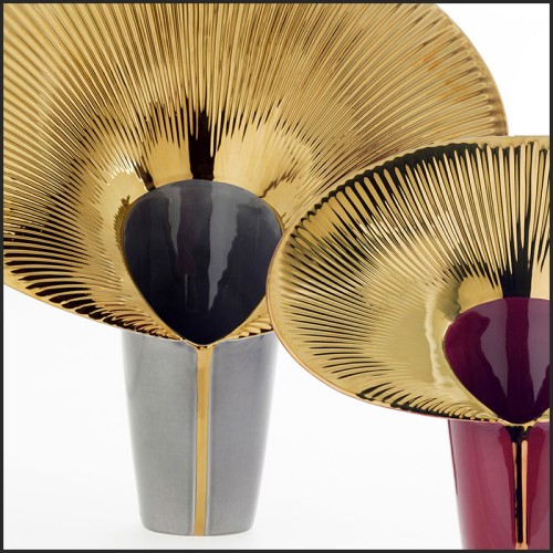 Vase 218 - Sun Leave Grey - Céramique - Pacific Compagnie.