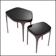 Table d'Appoint 24 - Deacon set de 2 - métal brillant - Pacific Compagnie.