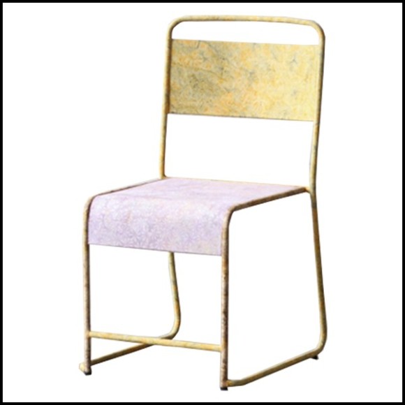 Chaise 09 - Lovely D | Chair Manufactori-mob. En acier brut- Lovely D - "Chaise 09-Lovely D, steel chair - Pacific Compagnie."