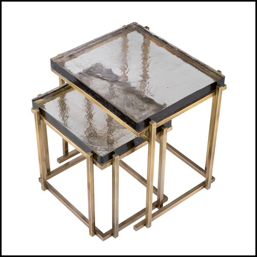 Table d'Appoint 24 - Niemeyer Set de 2 | Side Table Eichholtz- Niemeyer Set of 2 - Side Table Set - Pacific Compagnie.