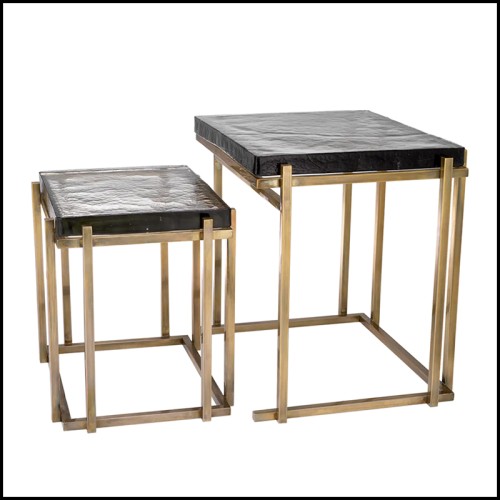 Table d'Appoint 24 - Niemeyer Set de 2 | Side Table Eichholtz- Niemeyer Set of 2 - Niemeyer 24 Table - Pacific Compagnie.