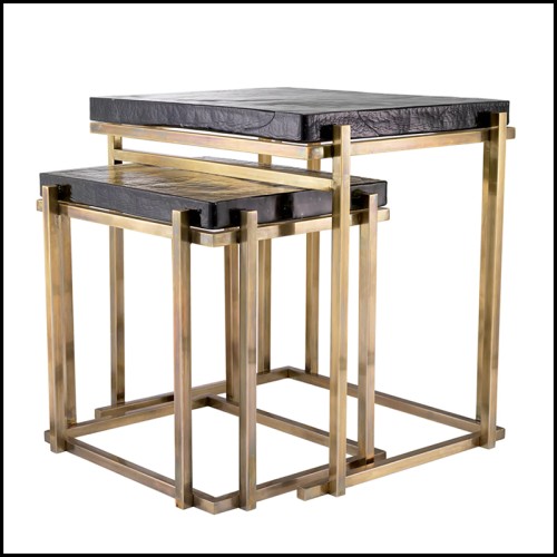 Table d'Appoint 24 - Niemeyer Set de 2 | Side Table Eichholtz- Niemeyer Set of 2 - Matching Side Tables - Pacific Compagnie.