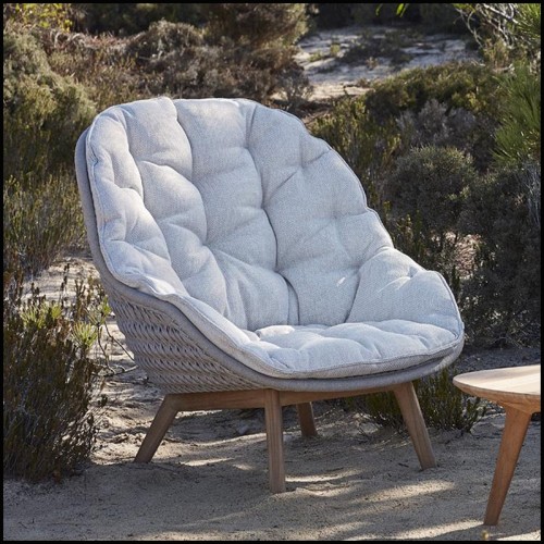 Fauteuil 48 - Lonam Natura - Stylish patio armchair with natural tones - Pacific Compagnie.