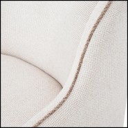 Fauteuil 24 - Barrier Droit | Armchair Eichholtz- Barrier Right front view - Pacific Compagnie.