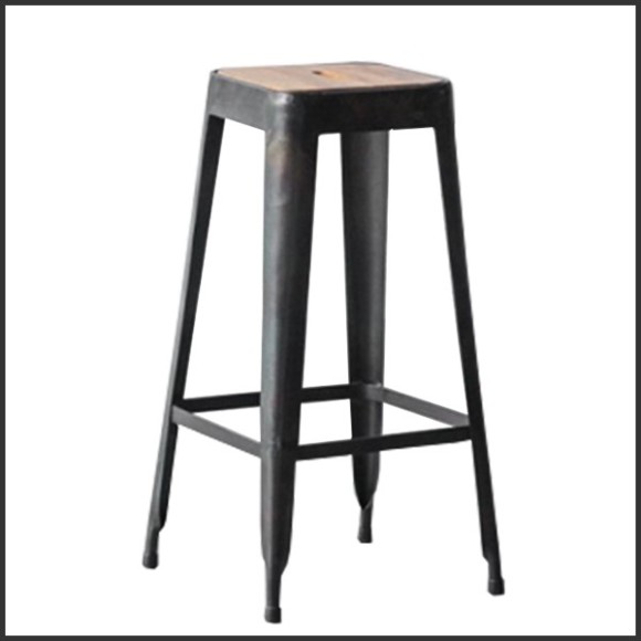 Tabouret de bar 09 - Industry Bois - Pacific Compagnie.