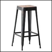 Tabouret de bar 09 - Industry Bois - Pacific Compagnie.