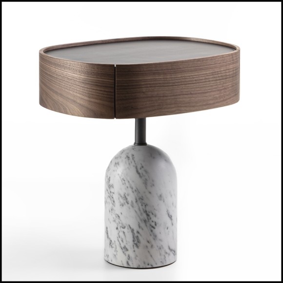 Table de nuit 163 - Stelle Night White | Night White Bedside Table 163-Stelle - Pacific Compagnie.