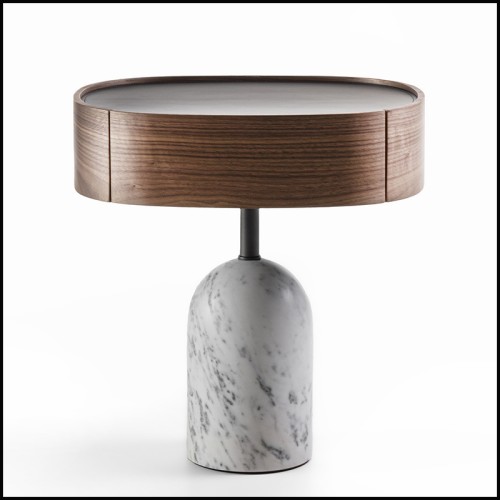 Table de nuit 163 - Stelle Night White moderne - Pacific Compagnie.