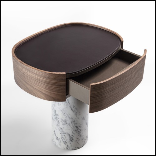 Table de nuit 163 - Stelle Night White lampe - Pacific Compagnie.