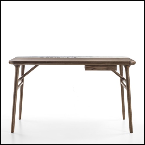 Bureau 163 - Tandem Walnut - Walnut console table with storage - Pacific Compagnie.