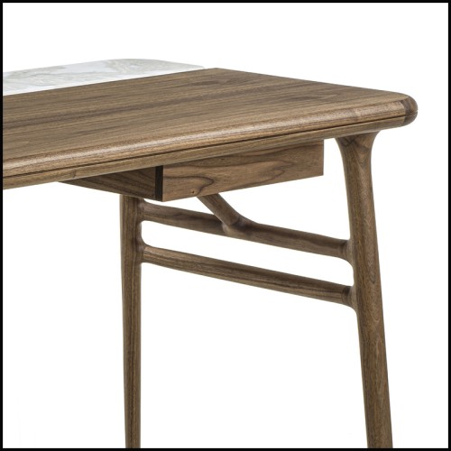 Bureau 163 - Tandem Walnut - Luxury console table in walnut finish - Pacific Compagnie.