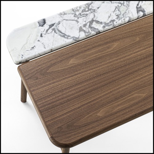 Bureau 163 - Tandem Walnut rangement - Pacific Compagnie.