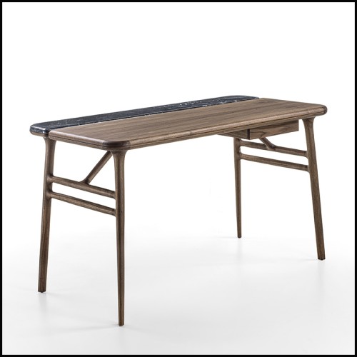 Bureau 163 - Tandem Walnut noyer - Pacific Compagnie.