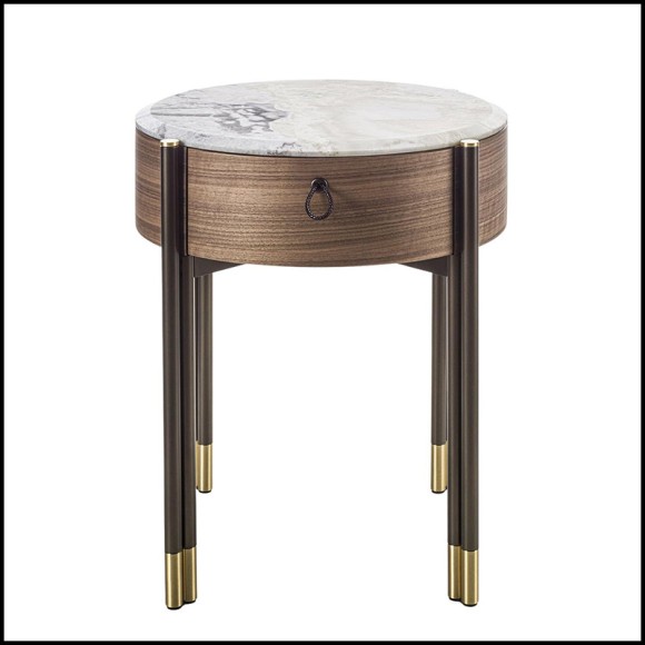 Table d'appoint 163 - Talia White - Modern side table in white finish - Pacific Compagnie.