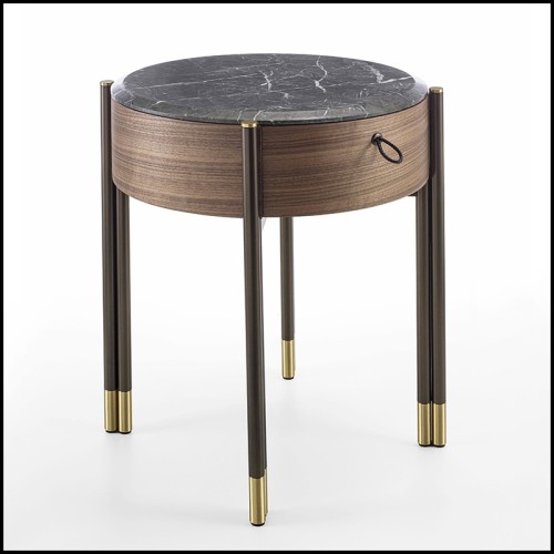 Table d'appoint 163 - Talia White - White wooden side table with simple design - Pacific Compagnie.