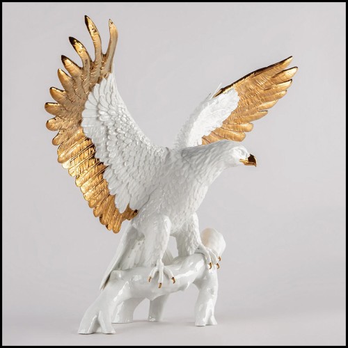 Sculpture 226 - White Eagle - vue rapprochée - Pacific Compagnie.