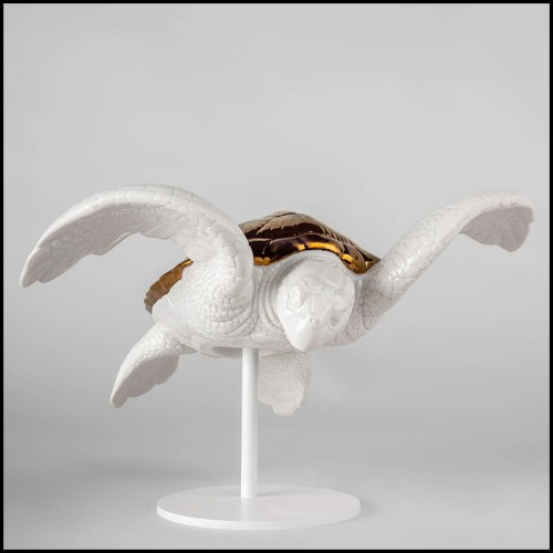 Sculpture 226 - White Tortoise A - zoom détails - Pacific Compagnie.