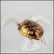Sculpture 226 - White Tortoise A - objet d'art - Pacific Compagnie.