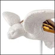 Sculpture 226 - White Tortoise A - céramique décorative - Pacific Compagnie.