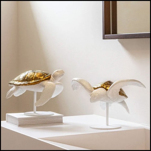 Sculpture 226 - White Tortoise A - profil droit - Pacific Compagnie.