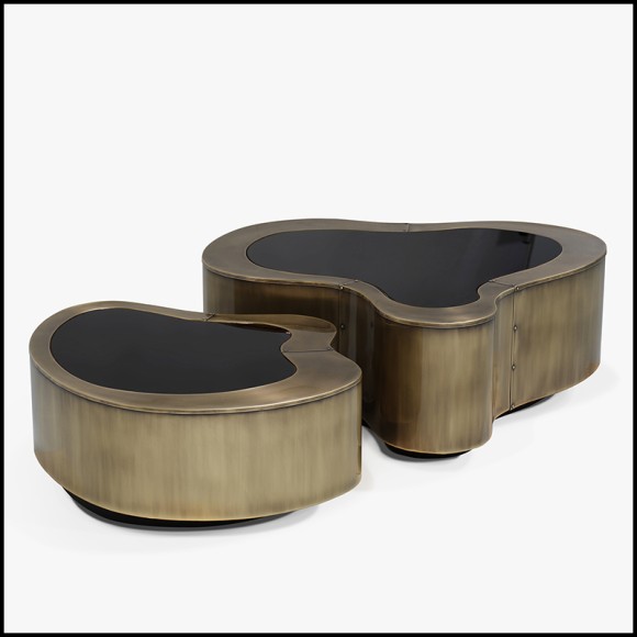 Table Basse 145- Dalia Antique Brass Set de 2