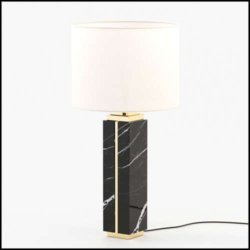 Lampe à poser 174 - Dounia Marble - Détail marbre - Pacific Compagnie.