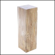 Piédestal 221 - Petrified Wood Raw C - Elegant petrified wood pedestal for sophisticated spaces - Pacific Compagnie.