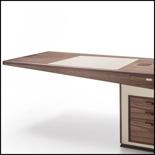 Bureau 163 - Set Square Walnut - Walnut desk with square edges - Pacific Compagnie.