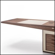 Bureau 163 - Set Square Walnut - Walnut desk with square edges - Pacific Compagnie.