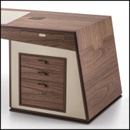 Bureau 163 - Set Square Walnut - Modern office desk in walnut finish - Pacific Compagnie.